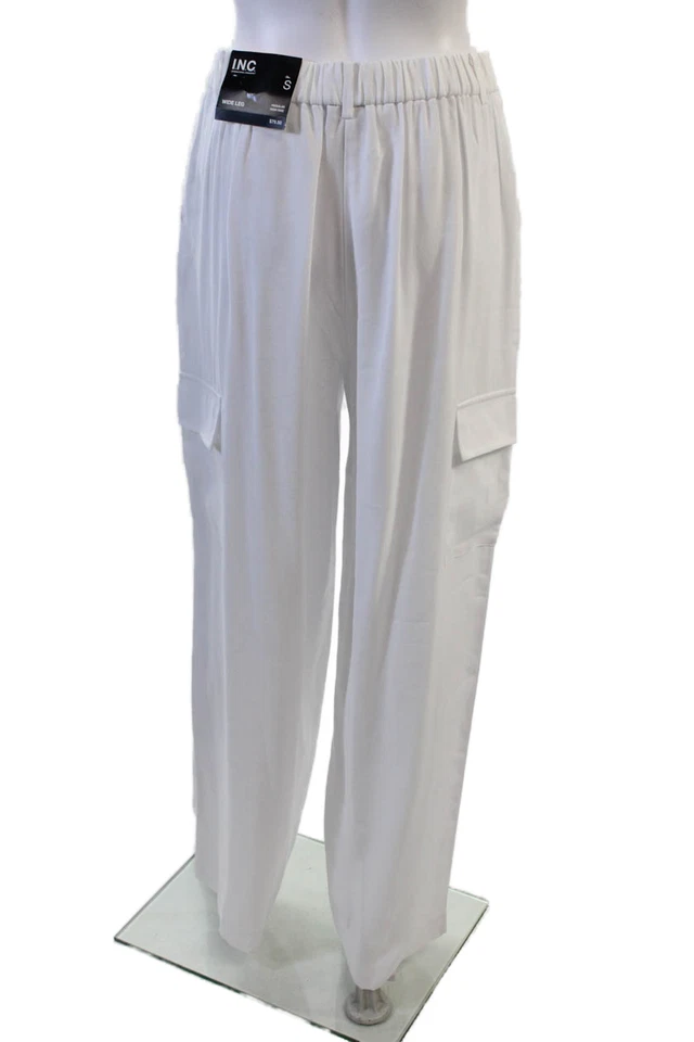INC International Concepts женщин грузовой платье брюки белый крюк и глаз размер S - Изображение 3 из 4