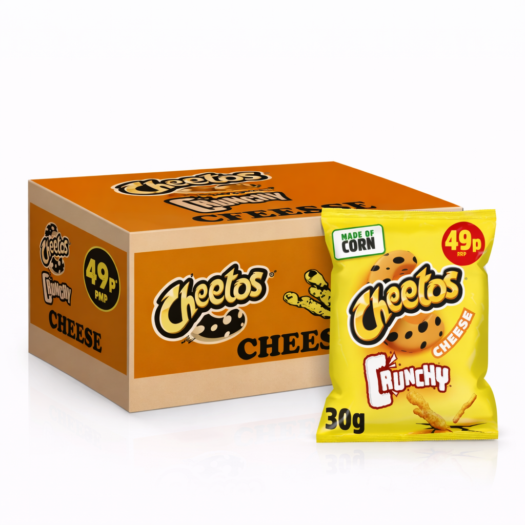 30x Cheetos Crunchy Cheese Snacks 30g Bags – Full Sealed Box – Bold US ...