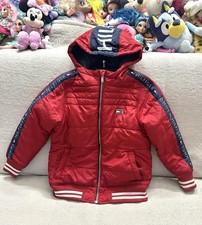 Tommy Hilfiger Boys Puffer Winter Jacket Red Size 8 Years Excellent Condition