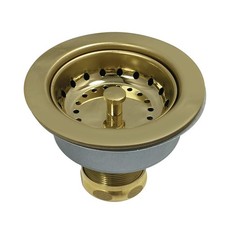 Kingston Brass K112PB Tacoma Kitchen Sink Basket Strainer, Polished Brass