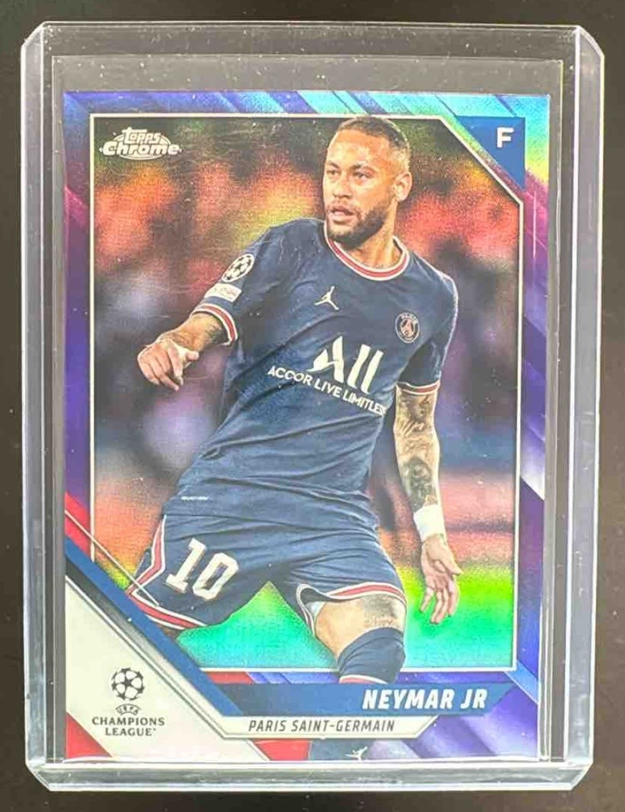 Neymar Jr 2021 Topps Chrome UEFA #50 Purple Refractor /250
