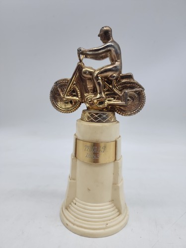 VINTAGE 1953 50's AMA MOTORCYCLE RACING TROPHY AWARD HARLEY BSA TRIUMPH HONDA