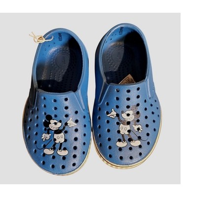 Native Shoes Miles Print Kids Size C6 Blue Disney Mickey Mouse Slip On Sneakers