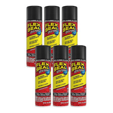 Flex Seal Spray Rubber Sealant Coating, 14-Oz, Black 6 Pack 