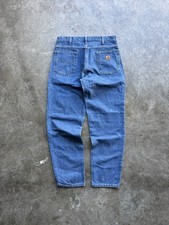 Vintage 90  s/00  s Carhartt Dark Wash Denim Workwear Jeans