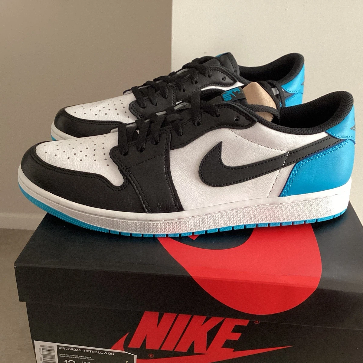 Air Jordan 1 Low ホワイト/イエロー/グレー/ブルー/レッド Preços baixos em Jordan 1 Retro Low White Sport Blue | eBay