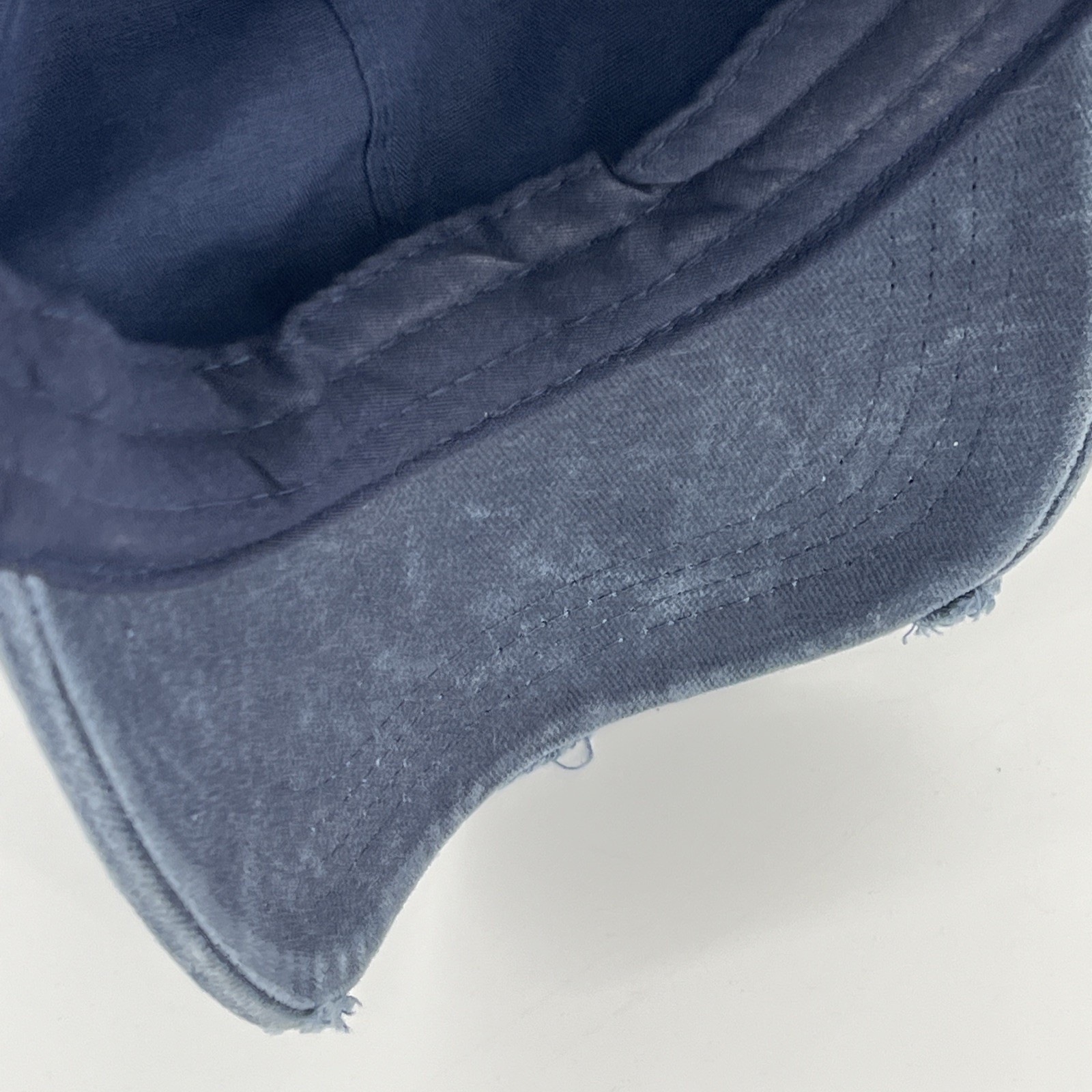 Navy Distressed Hat - Solid Blue StrapBack MeshBa… - image 6