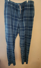 Perry Ellis Comfort Fit Pajama Pants Blue Plaid Size Large NWT