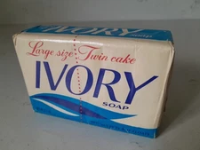 Vintage NOS Ivory Large Size Twin Cake 9oz. 20 Cents Soap Pure 