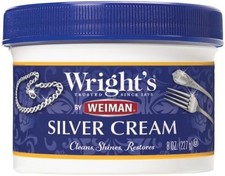 Wright's Silver Cleaner and Polish Cream - 8 Ounce - Ammonia Free - Gently