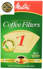 Melitta 620122 40 Count 1 Natural Brown Cone Coffee 1 Box,