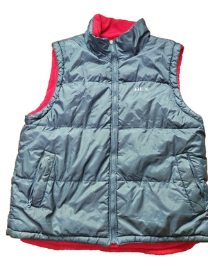 Men  Vest dark blue color/heavy duty/ Padded Gilet Jacket/size2xl/worn both side