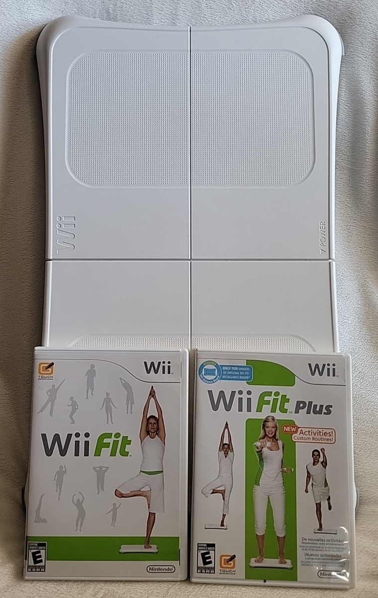 Nintendo Wii Balance Board RVL-021 with Wii Fit & Wii Fit Plus
