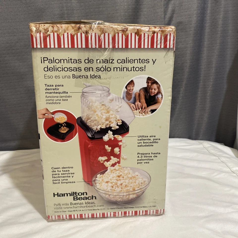 PopCorn Maker Playa Aire Caliente Palomitas Popper Sellado 18 Tazas Foto 3 de 4