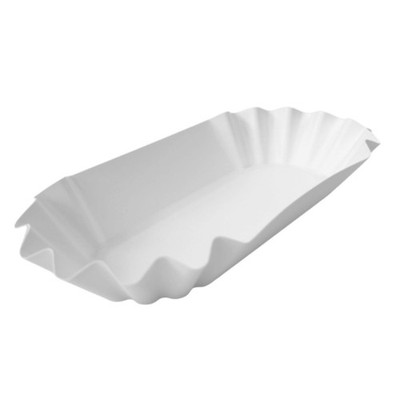 TG-GENT Pommes Schalen KU1 in weiß | 19x10x3,5cm Pommesschalen aus Pappe