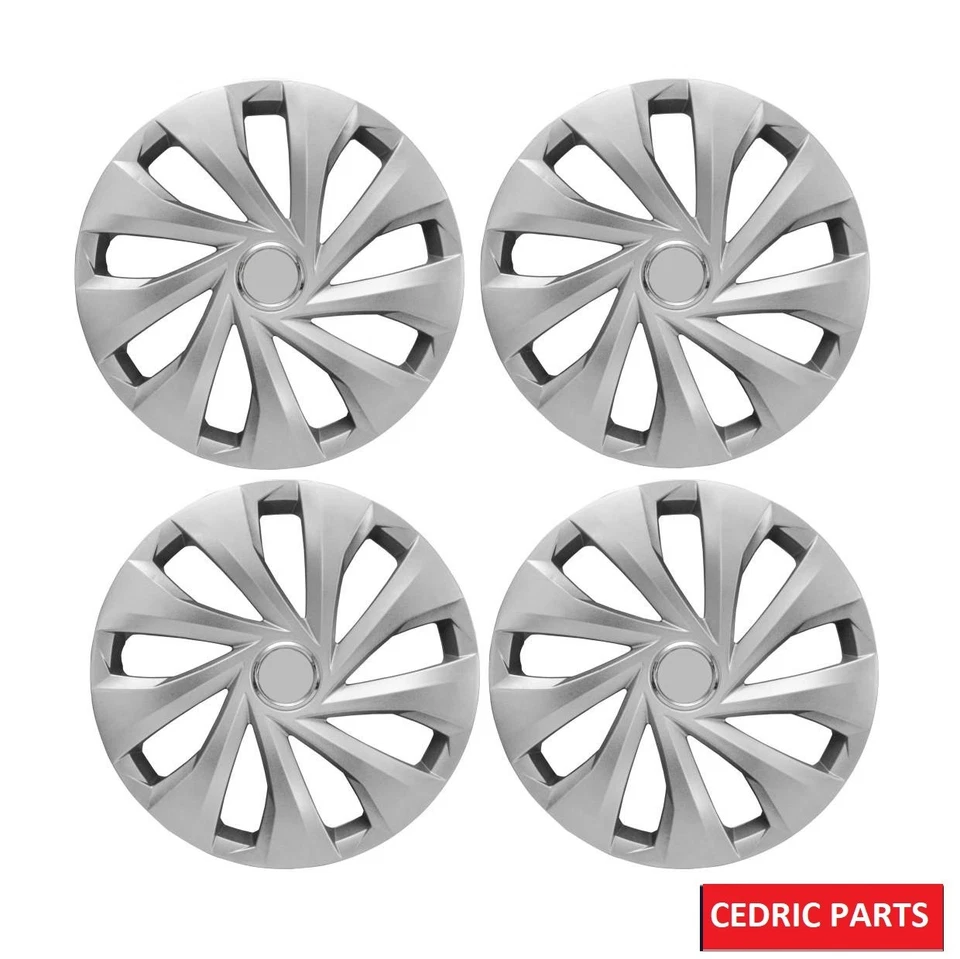 Juego de 4 Tapacubos 16" para Protector de Cubierta de Rueda Completa PLATEADO Se Adapta a Peugeot NUEVO Foto 4 de 4