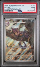 2025 Pokemon Liepard Illustration Rare White Flare 137/086 PSA 9 MINT on eBay