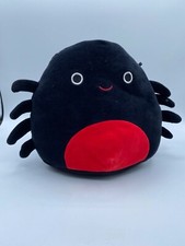 Bella The Spider Squishmallow 8" Halloween Black Red Plush 2018