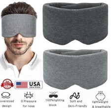 Women Men Cotton Eye Mask Handmade Blindfold Travel Adjustable Sleeping Mask USA