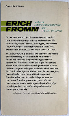 The Sane Society by Erich Fromm Paperback 1966 | eBay