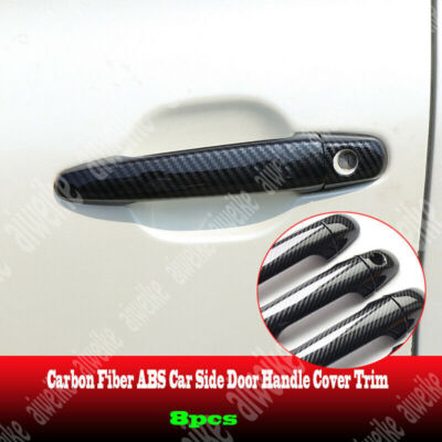 Carbon Fiber Look Door Handle Covers – For Toyota Highlander 2019-2026 (ABS Plastic)