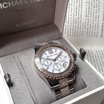 NWT Michael Kors Everest Chronograph Two-Tone Stainless Steel Watch MK6975
