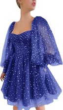 Sparkly Prom Dress for Women Glitter Star Homecoming Dresses Evening Party Gowns