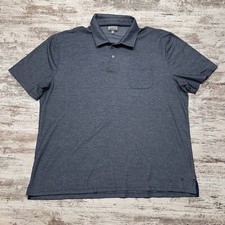 Hickey Freeman Polo Shirt Mens XXL Blue Short Sleeve Casual Preppy Golf