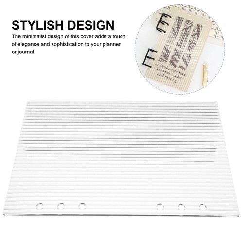 Acrylic Binder Cover Clear Acrylic Notebook Cover A5 6 Rings Diary Small - Picture 2 of 12