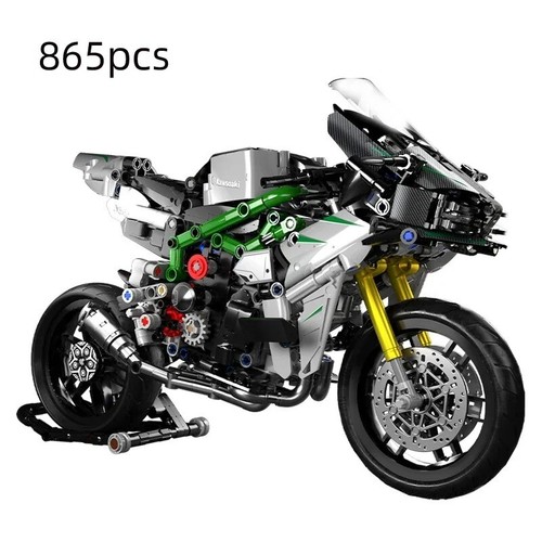 MOC City Technical Super Motorcycle Racing Motorbike Model Building Block DIY - Picture 16 of 26