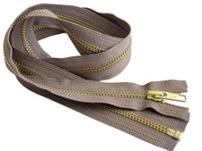 33 Inch Metal Zipper YKK 5 Golden Brass Medium Weight Separating Made in USA