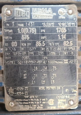 WEG NEMA 00118XT3H143T