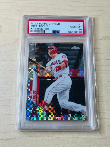 2020 Mike Trout Topps Chrome #1 X-Fractor - PSA 10 - Los Angeles Angels