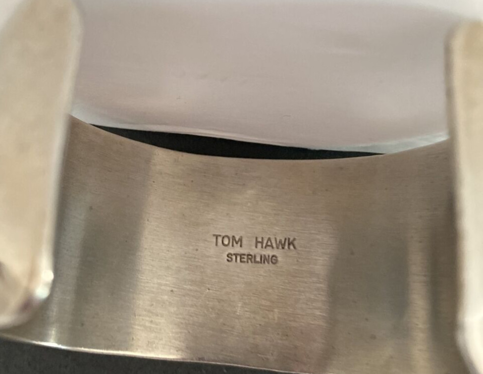 Tom Hawk Native American Solid Sterling Silver Cu… - image 3