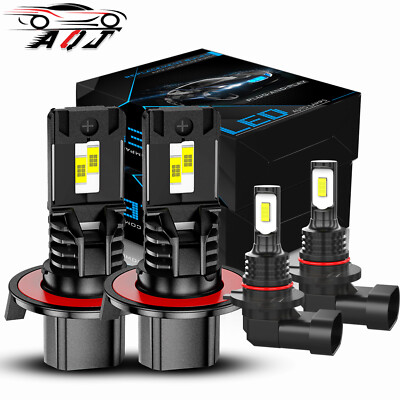 For Ford F250 F350 F450 2005-2019 - 6x 6000K White LED Headlight Fog Light Bulbs
