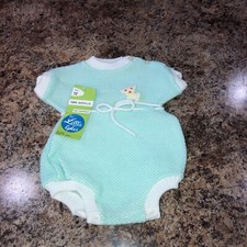 Vintage - NWT Green Baby 12 Month Romper Made in Japan Little Tykes Acrylic Knit