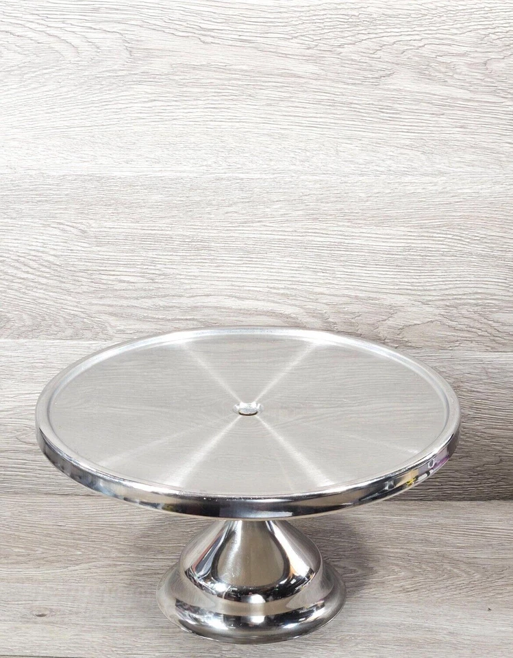 Soporte de Pastel Redondo Vintage 12" Soporte de Postre Cumpleaños Boda Vacaciones Decoración Foto 2 de 4