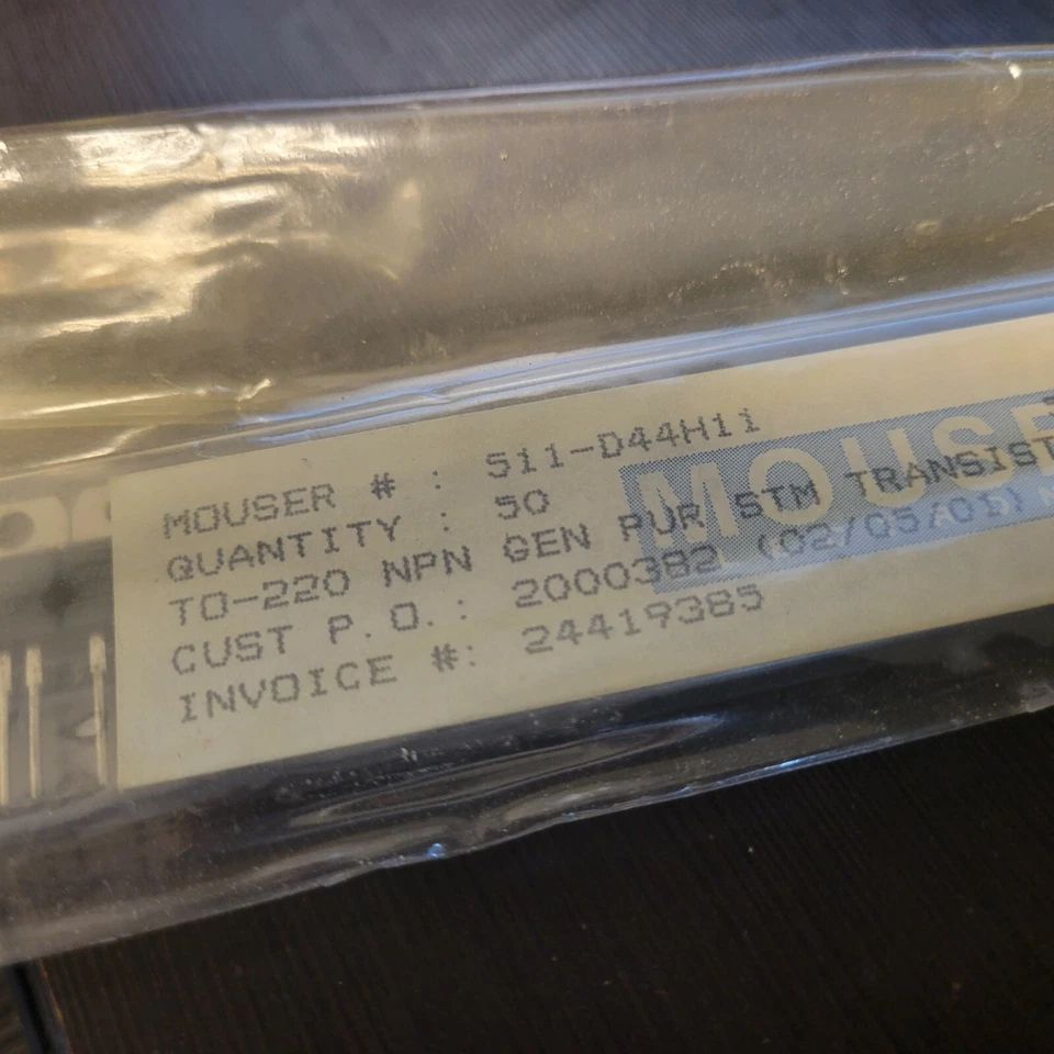 (50 PIEZAS) 511-D44H11 STMicroelectronics SGS NUEVO TUBO DE FÁBRICA D44H11 VENTA $99 Foto 2 de 3