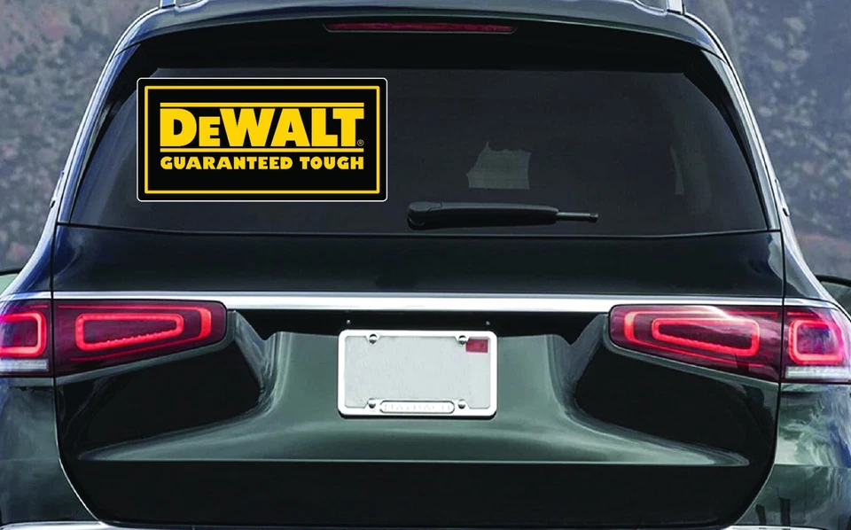 DeWalt Tools Vinyl Sticker Decal Tool Box Garage Truck Bumper Water Resistant Foto 2 de 3