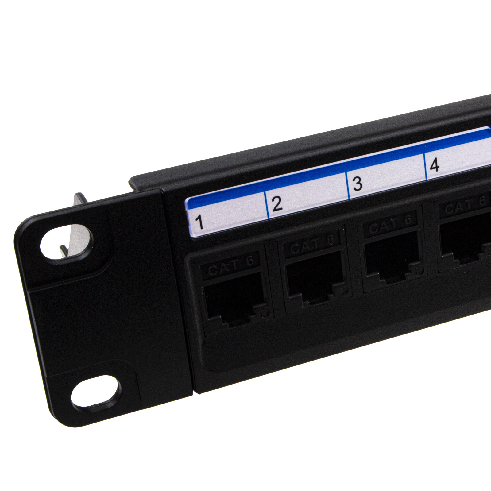 24 Port Rack Mount RJ45 CAT6 Gigabit Through Coupler Patch Panel with ...