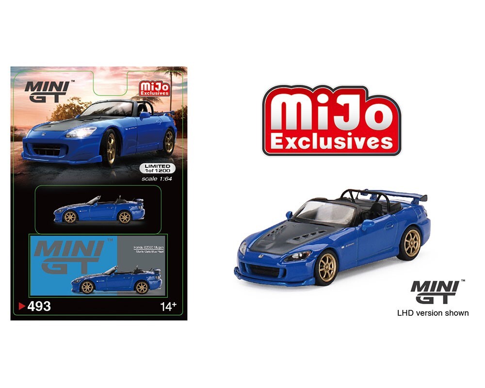 ミニカー MINI GT Honda S2000 Mugen Monte Carlo MINI GT HONDA S2000 AP2 MUGEN 1/64 DIECAST MONTE CARLO BLUE
