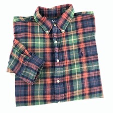 Ralph Lauren Button Down Dress Shirt XL Classic Fit Stripped Checkered