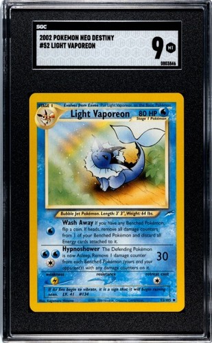 Light Vaporeon (Unlimited) graded SGC 9 for sale on eBay