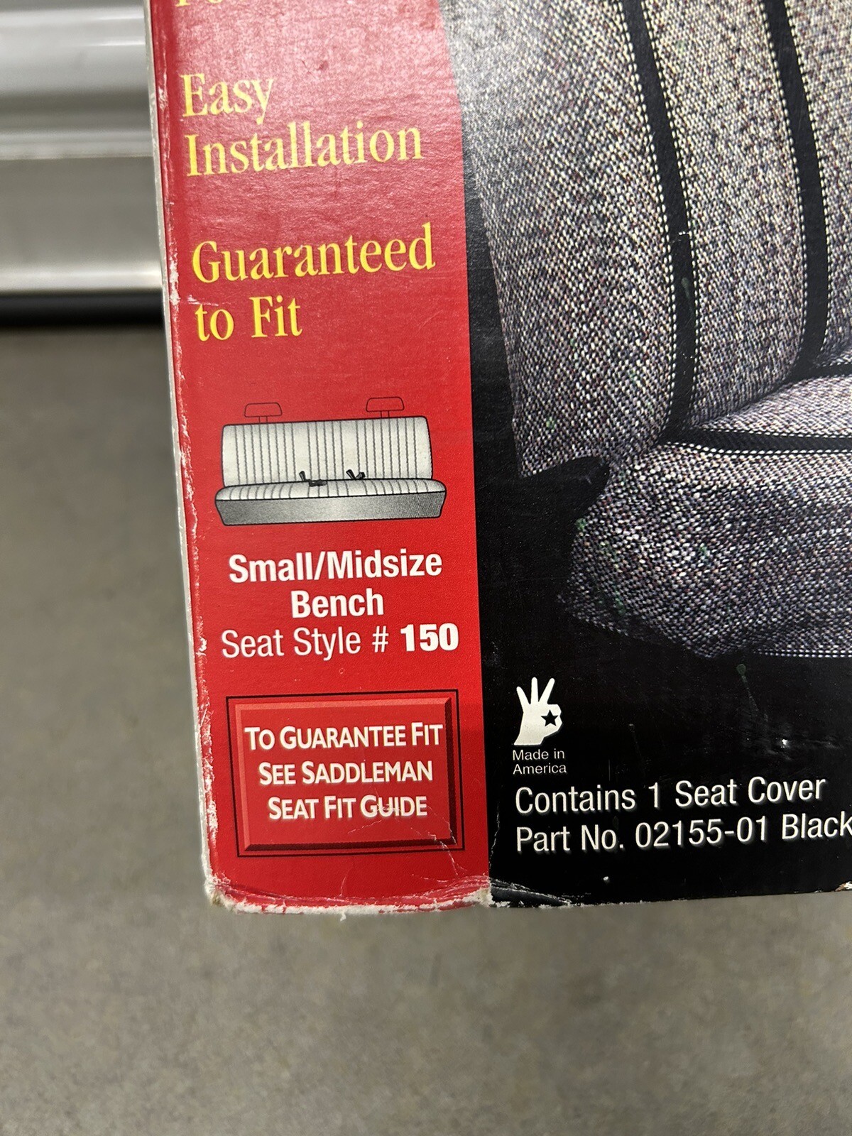 Vintage Saddleman Saddle Blanket Small Truck Bench Black /Multi Color