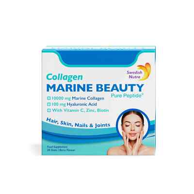 Swedish Nutra Collagen Marine Beauty 20 Shots - Haut-, Haar- & Gelenkgesundheit