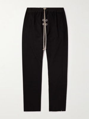 RICK OWENS DRKSHDW GIMP EYELET BERLIN RIG SWEAT PANTS $830 (BLACK