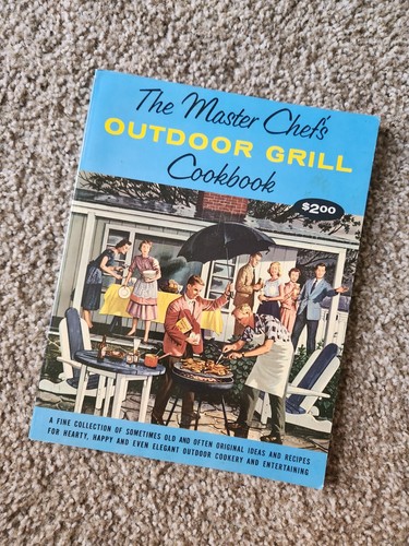 The Master Chef's Outdoor Grill Cookbook 1960 Mid-Century Paperback Vintage