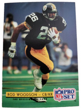 1992 NFL Pro Set Football Card #305 Rod Woodson Pittsburgh Steelers (C0