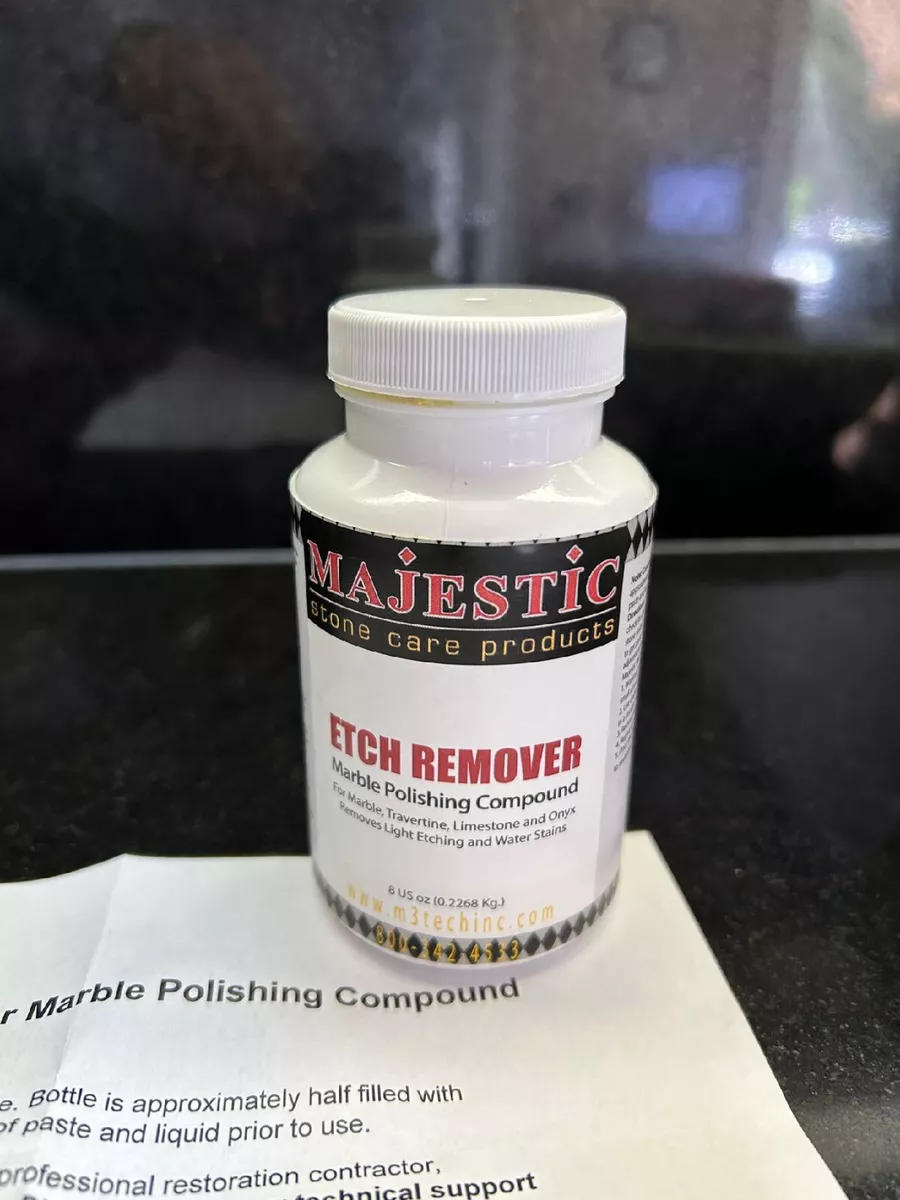 Majestic Etch Remover Marble Polishing Compound 8 oz. Used Once.
