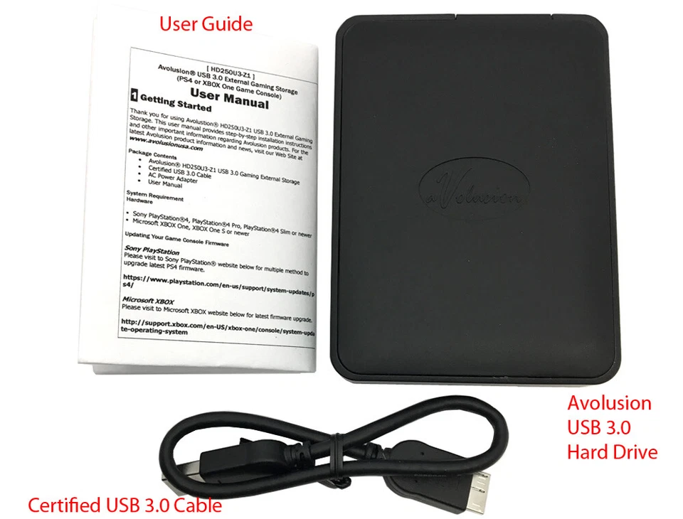 Avolusion 1.5TB USB 3.0 External PS4 (Slim & Pro) Hard Drive (PS4 Pre-Formatted) - Image 2 of 4